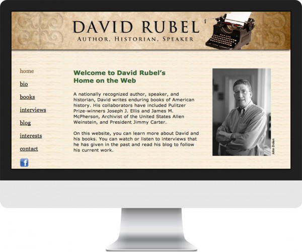 David Rubel website on desktop, tablet and phone