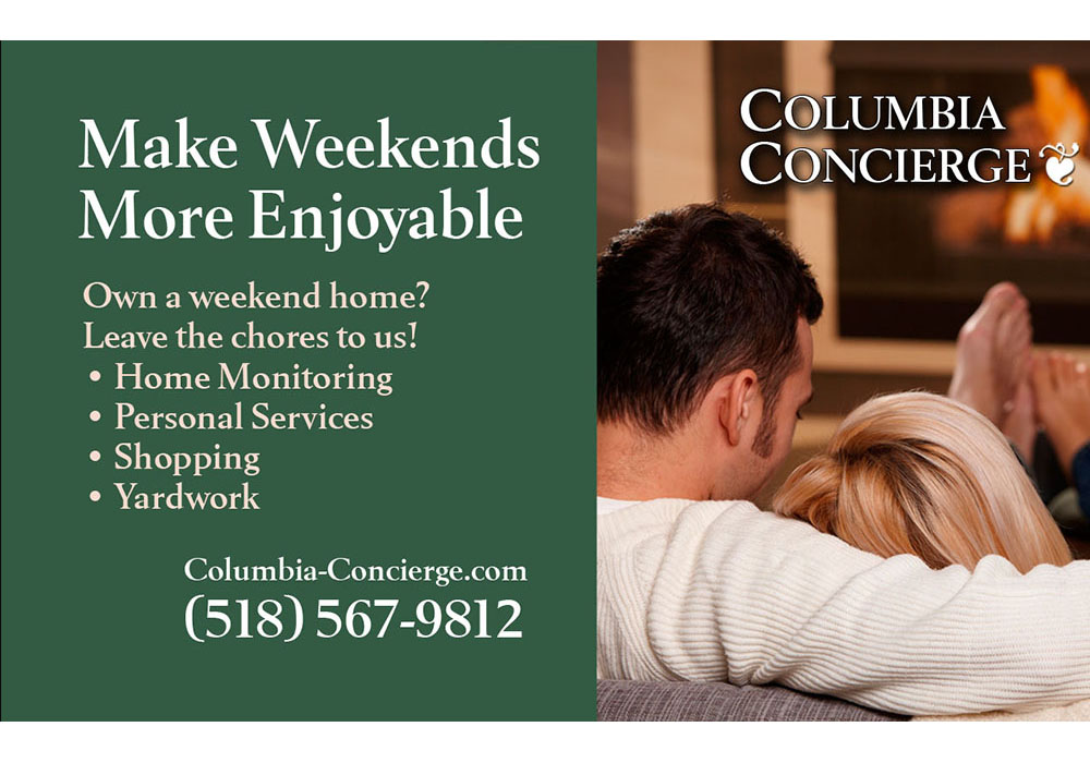 Movie slide (cinema advertising) for Columbia Concierge - designed by Trevellyan.biz, Columbia County's graphic designer