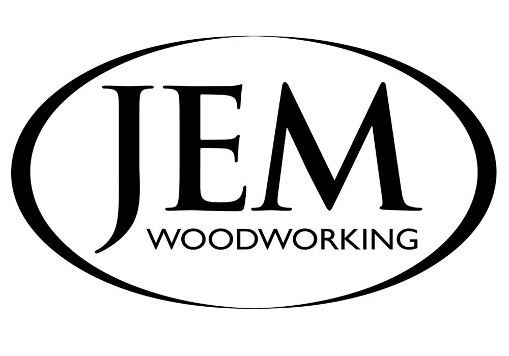 JEM Woodworking logo - designed by Trevellyan.biz, Columbia County, NY graphic designer