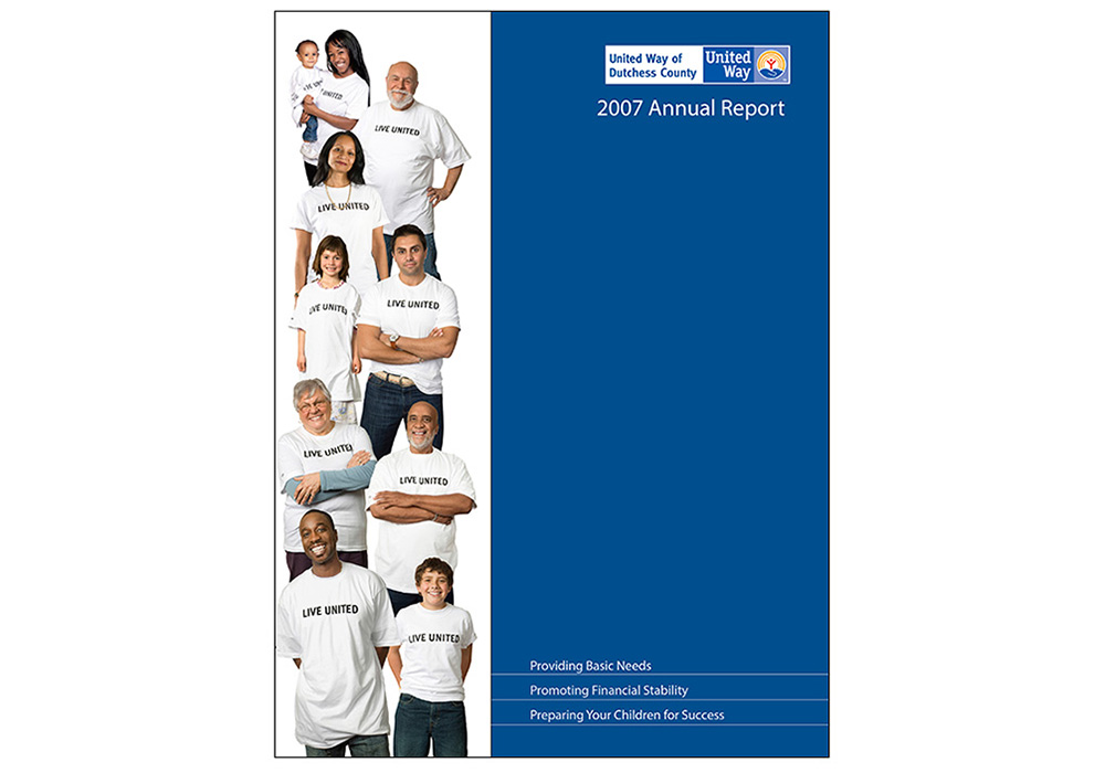 United Way Annual Report - designed by Trevellyan.biz, Columbia County, NY graphic designer