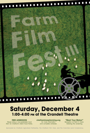 The poster announcing the third year of the Farm Film Festival , 2010
