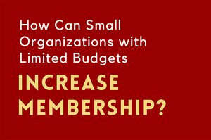 How can small organizations with limited budgets increase membership