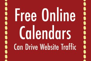 Free online calendars can drive website traffic
