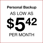 Personal backup as low as $5.42 per month