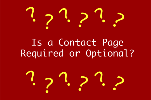 Is a contact page required or optional?