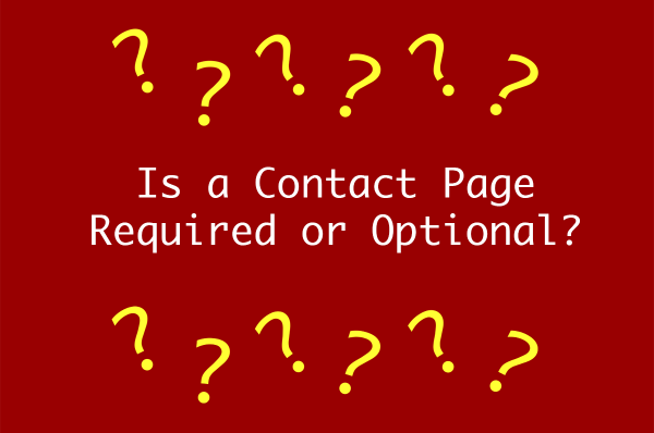 Is a contact page required or optional?