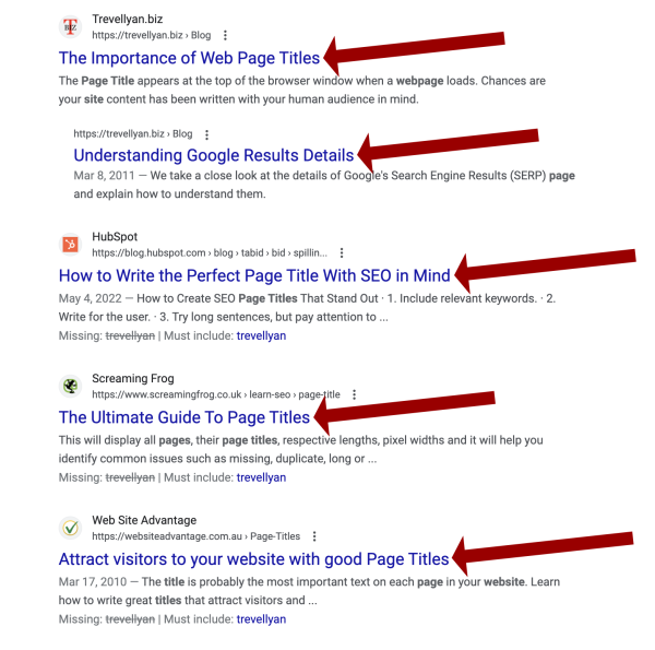 Web Page Titles Are Important in Helping Your Site Get Found